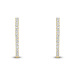 18ct Yellow Gold Natural Diamond Claw Set Full Hoop Earrings — 0.35ct