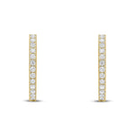 18ct Yellow Gold Natural Diamond Claw Set Full Hoop Earrings — 0.50ct