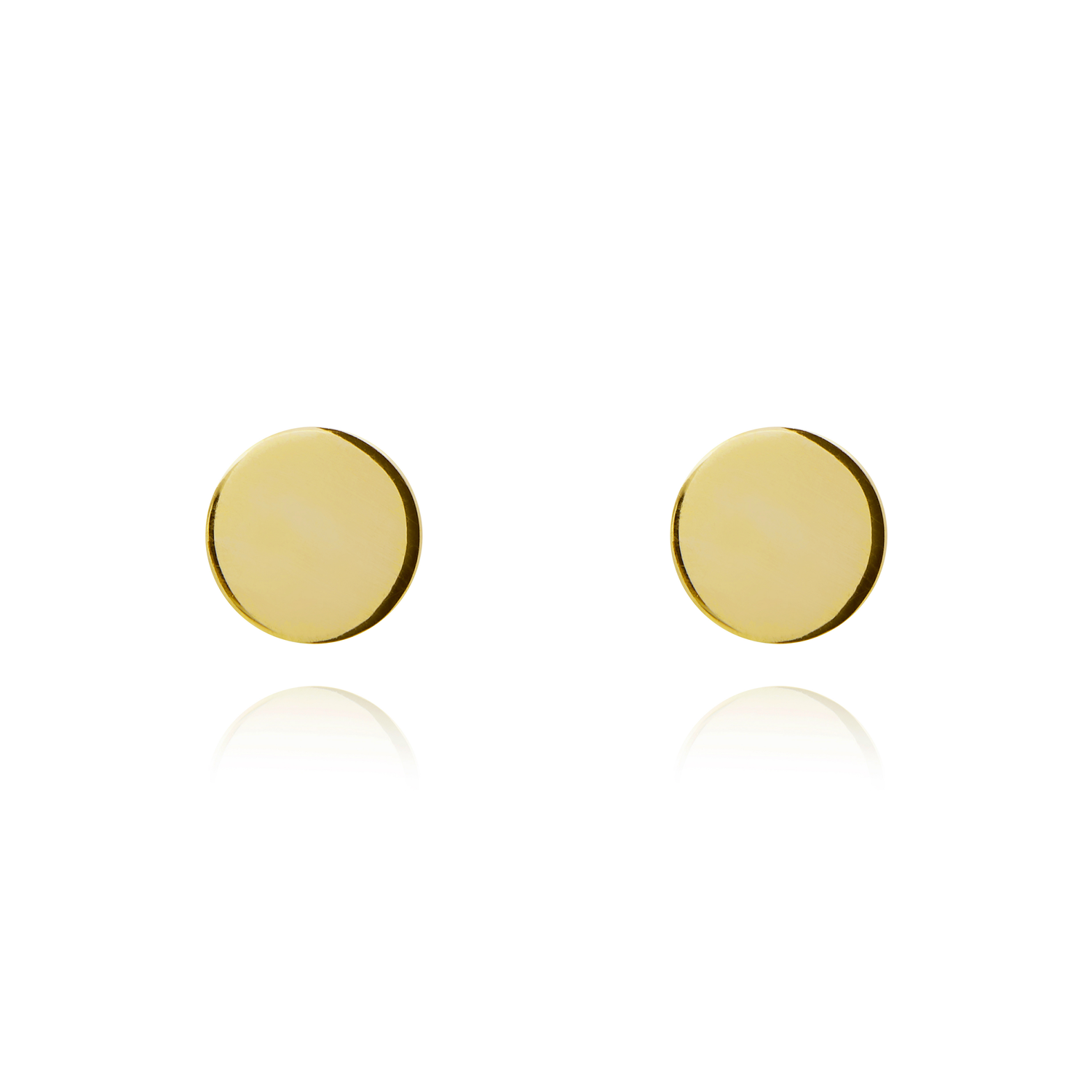 9ct Yellow Gold Polished Circle Gold Earrings