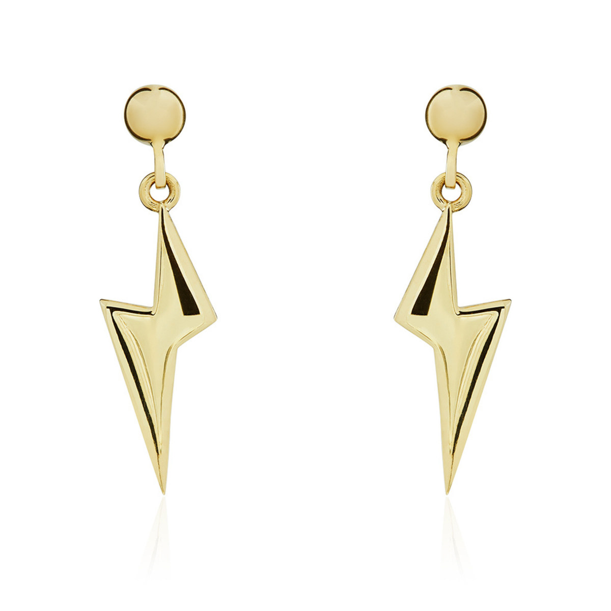 9ct Yellow Gold Lightning Drop Earrings