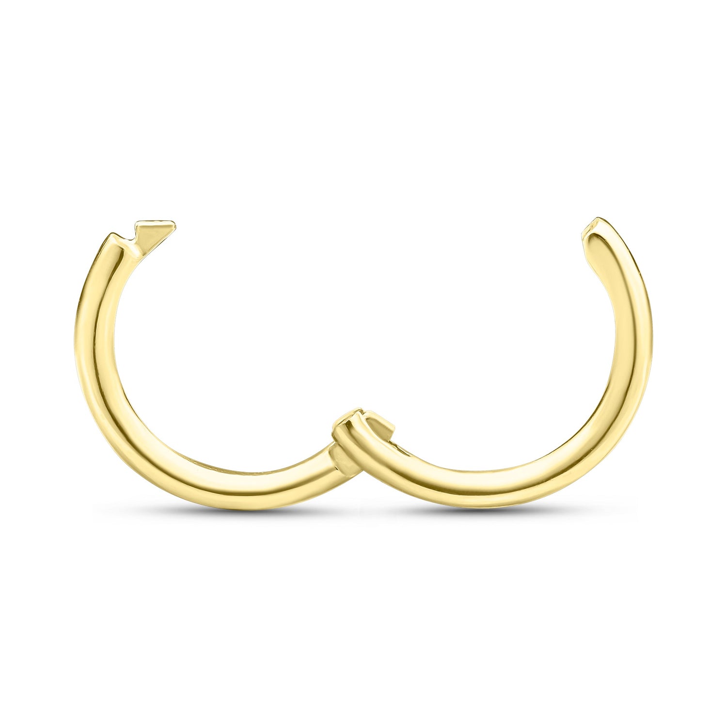 9CT Yellow Gold Hinged Sleeper Hoop Earrings — 10mm