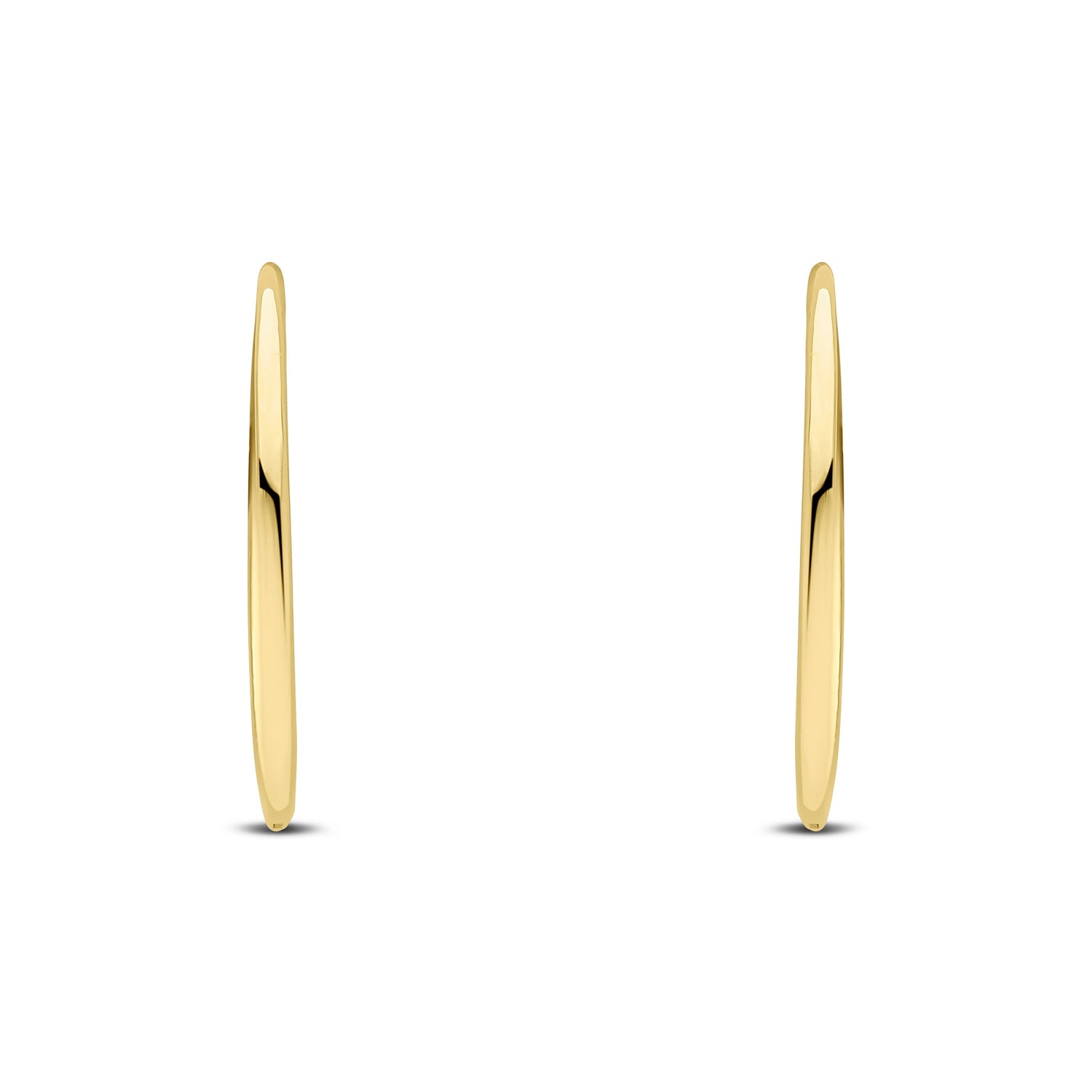 9ct Yellow Gold Hinged Sleeper Hoop Earrings — 18x1.2mm