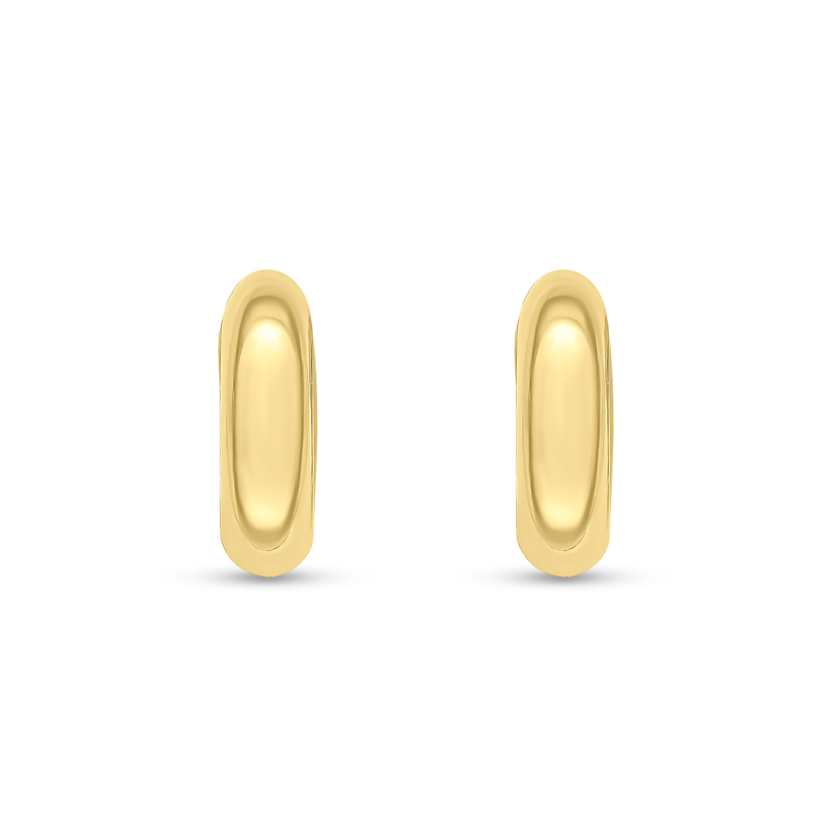 9ct Yellow Gold Polished Wedding Ring Style Hoop Earrings — 14mm