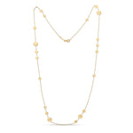 9ct Yellow Gold Polished Flat Disc Necklace — 24"/61cm