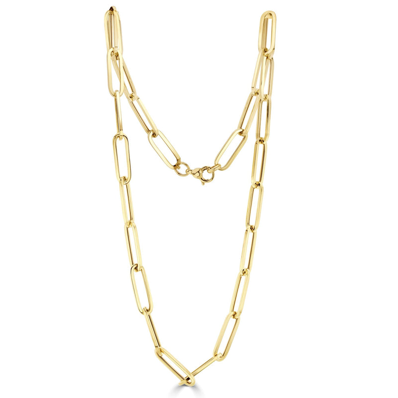 9ct Yellow Gold Paperchain Necklace — 18"/45cm