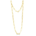 9ct Yellow Gold Paperchain Necklace — 24"/61cm