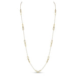 9ct Yellow Gold Polished Double Oval Link Necklace — 32"/81cm