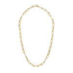 9ct Yellow Gold Oval Paperchain Necklace — 18"/45cm