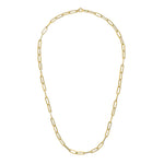 9ct Yellow Gold Oval Paperchain Necklace — 24"/61cm