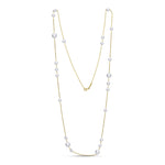 9ct Yellow Gold Necklace with White Gold Polished Flat Discs — 32"/81cm
