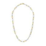 9ct Yellow and White Gold Paperchain Necklace — 18"/45cm