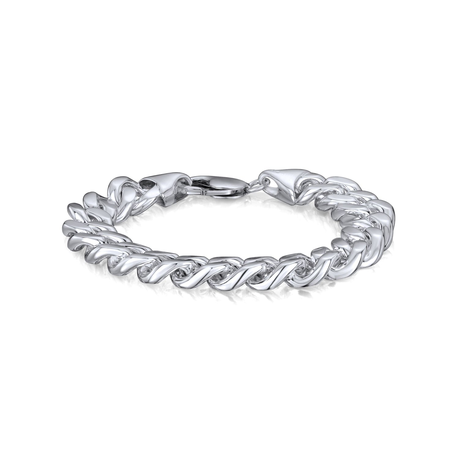 Sterling Silver 12mm Curb Bracelet