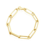 9ct Yellow Gold Paperchain Bracelet — 7.5"/19cm