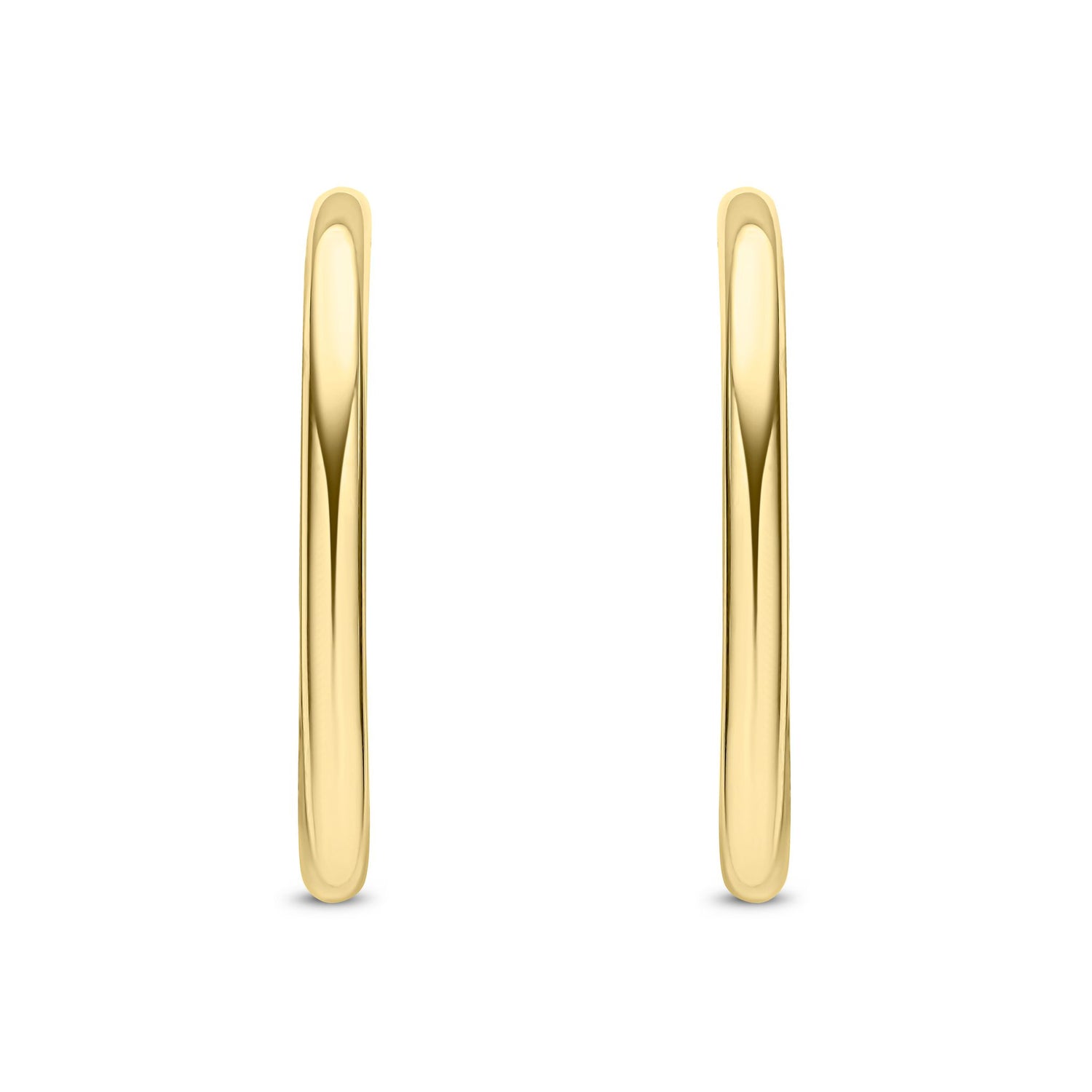 9ct Yellow Gold Elongated Open Hoop Earrings