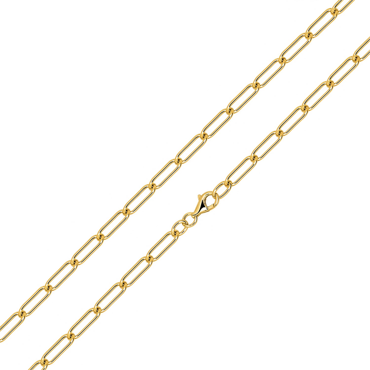 18ct Gold Vermeil 4x12mm Paperchain Link Bracelet