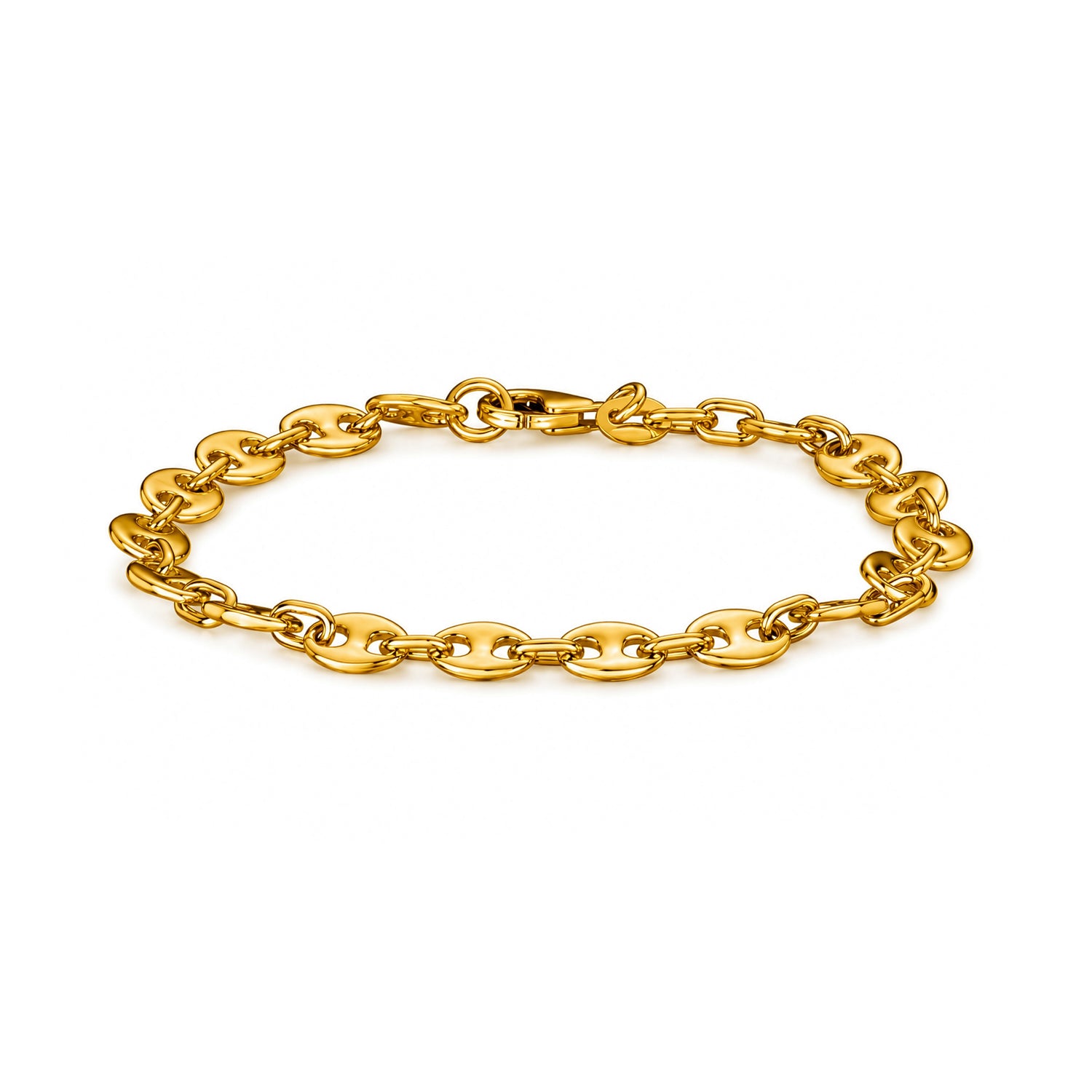 18ct Gold Vermeil 6mm Marine Cable Bracelet