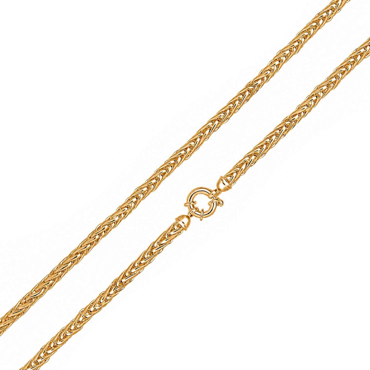18ct Gold Vermeil on Sterling Silver 4.9mm Handmade Spiga Bracelet