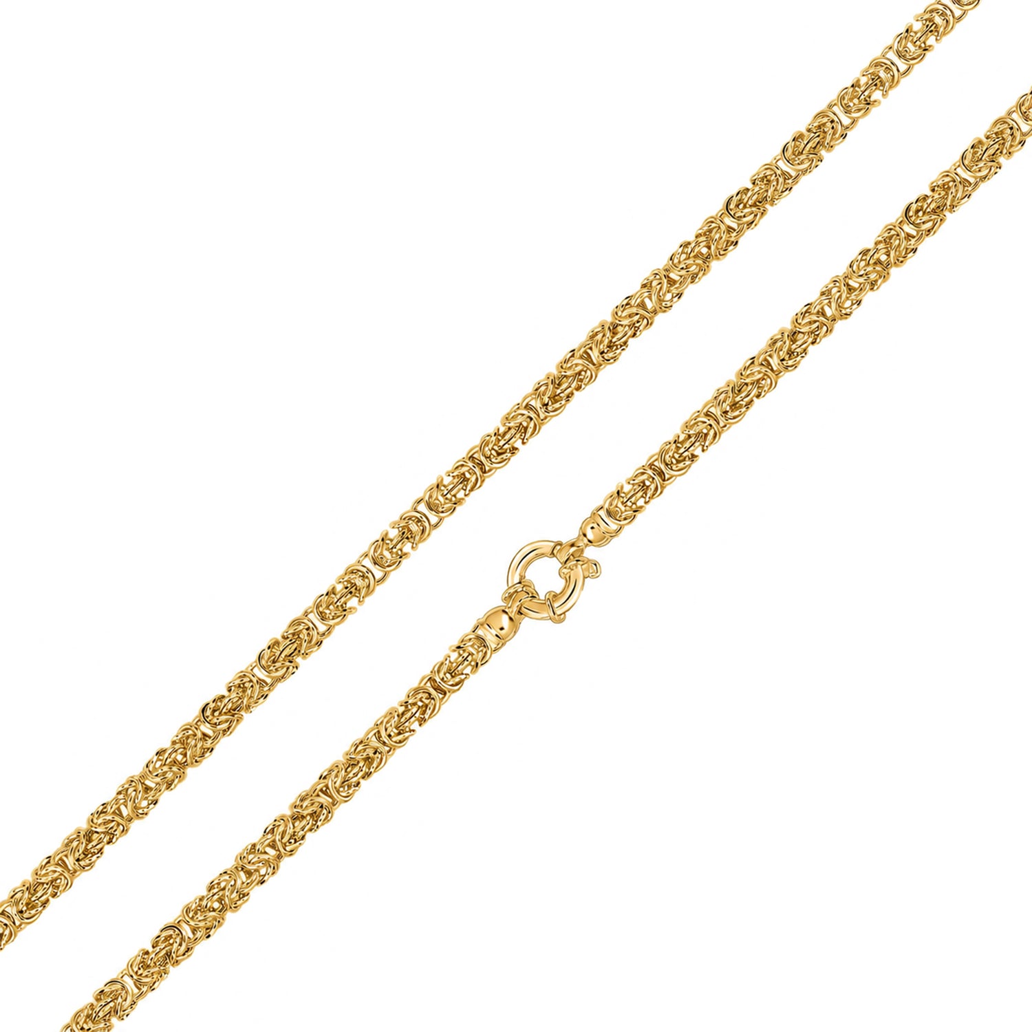 18ct Gold Vermeil on Sterling Silver 5mm Handmade Byzantine Bracelet