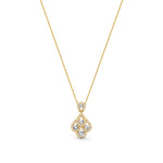 18ct Yellow Gold Natural Diamond Peacock Pendant