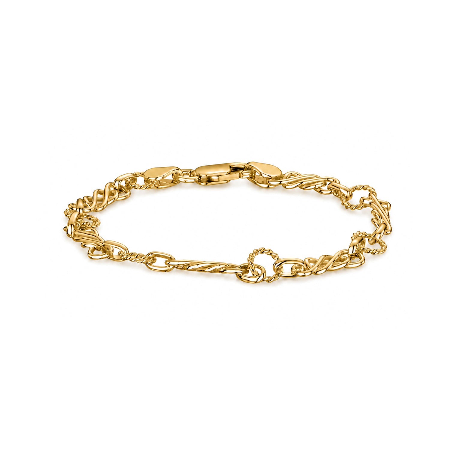 18ct Yellow Gold Vermeil on Sterling Silver 6mm Celtic Twist Bracelet