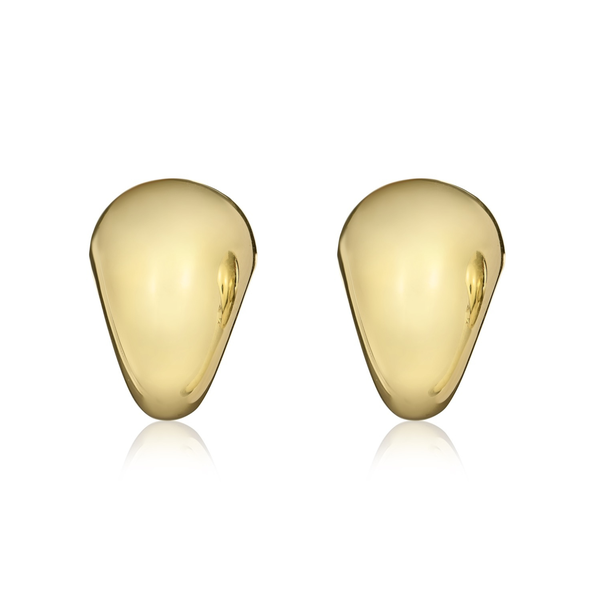9ct Gold Polished Tapered Peg and Clip Earrings