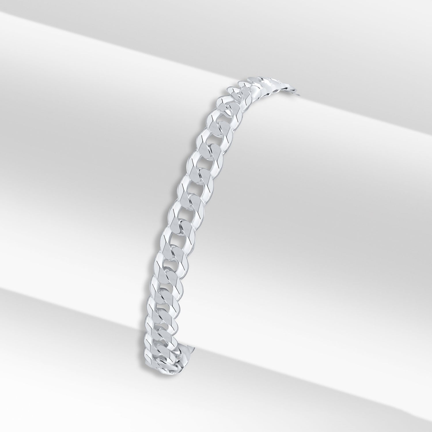 Sterling Silver Solid 5.5mm Curb Bracelet