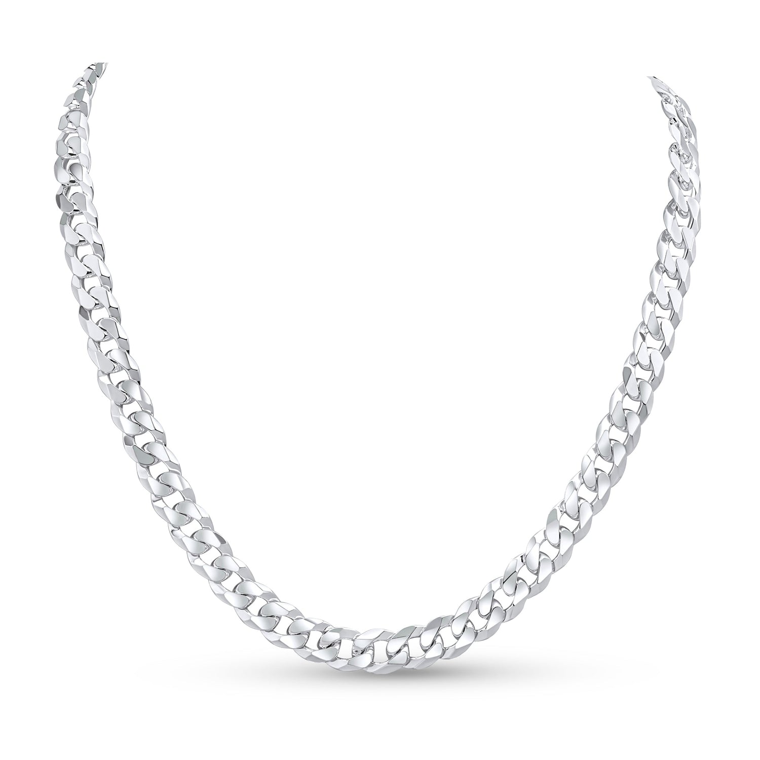 Sterling Silver 10mm Curb Necklace