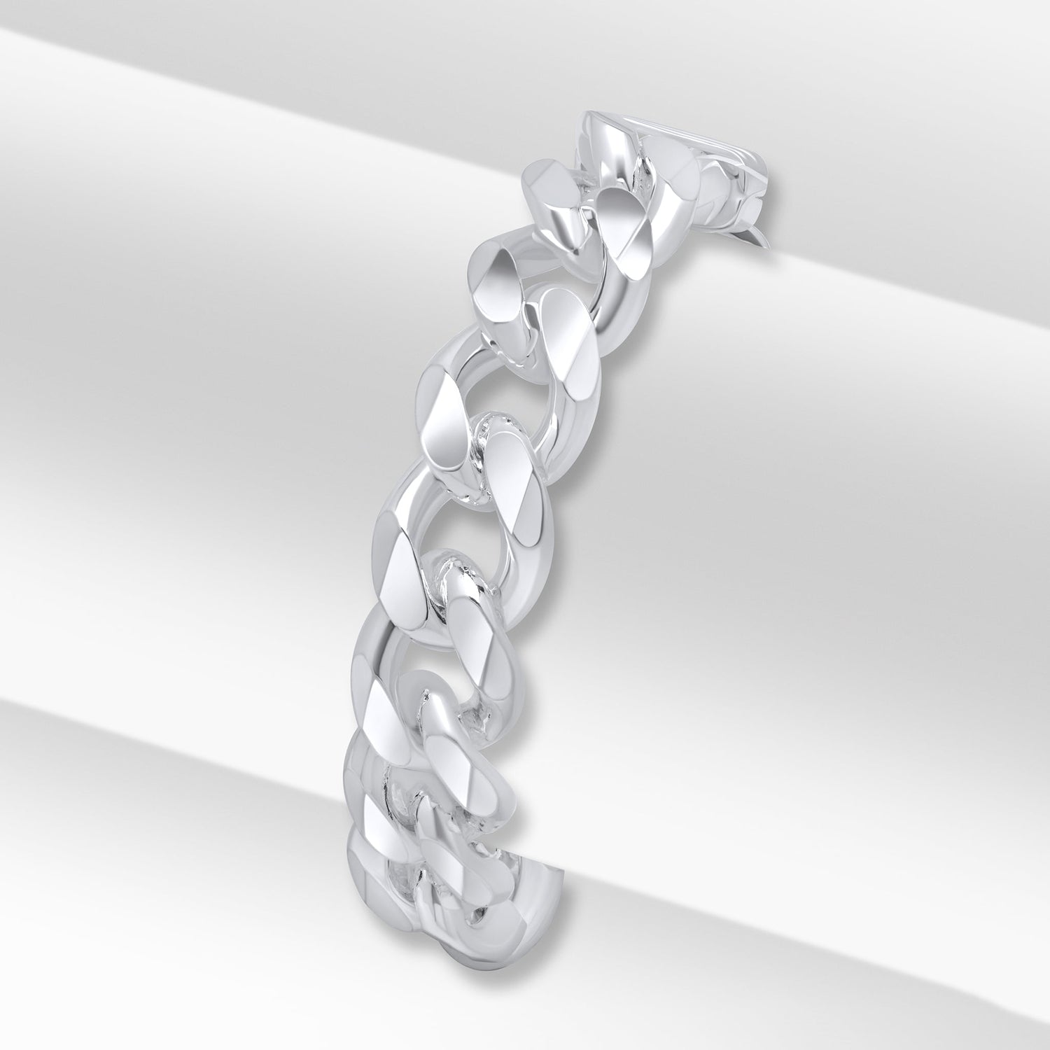 Sterling Silver 14mm Curb Bracelet