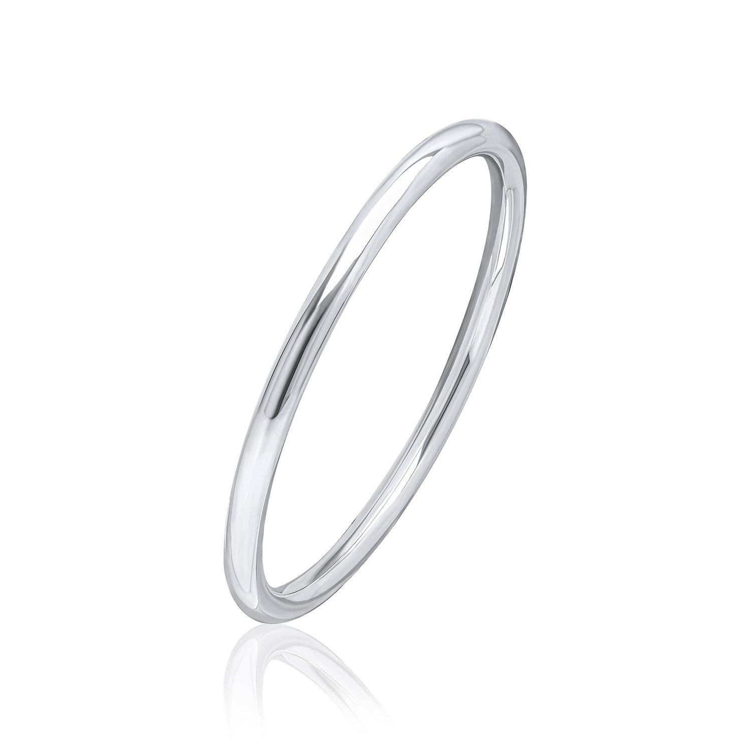 Sterling Silver 5mm Solid Round Bangle