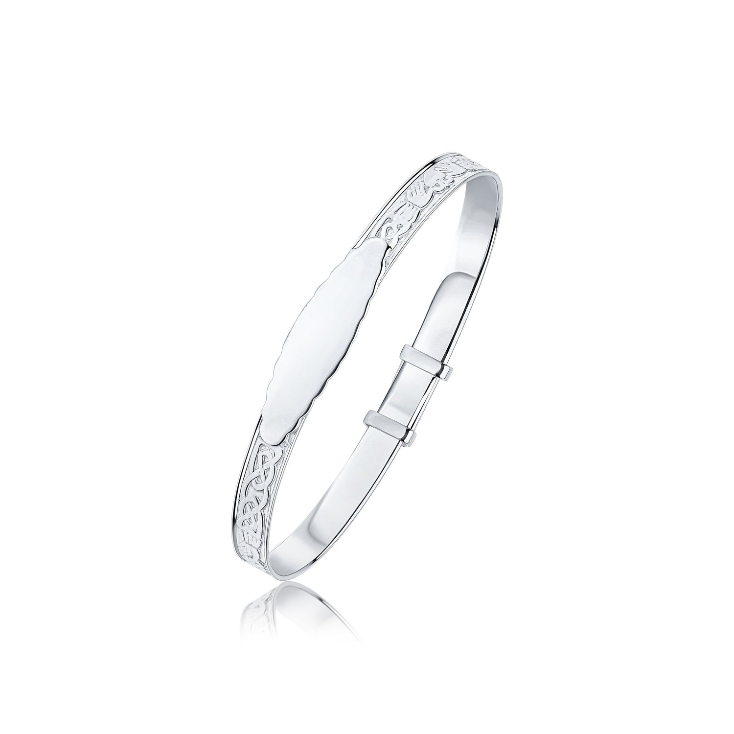 Sterling Silver Claddagh Ring Baby Bangle