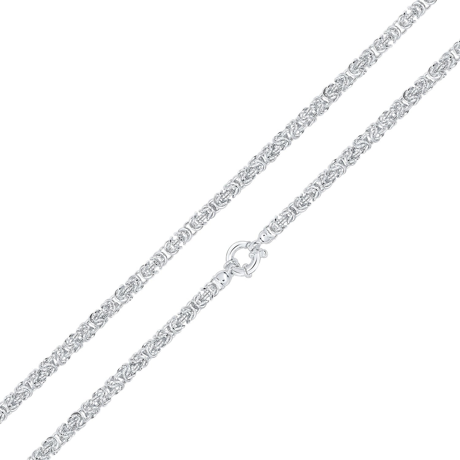 Sterling Silver 5mm Byzantine Necklace