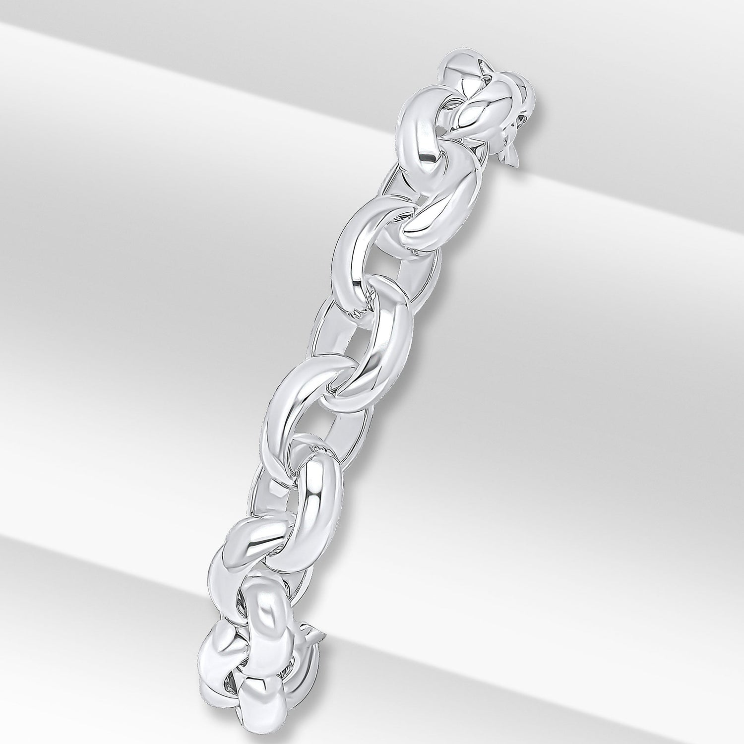 Sterling Silver 10mm Handmade Belcher Bracelet