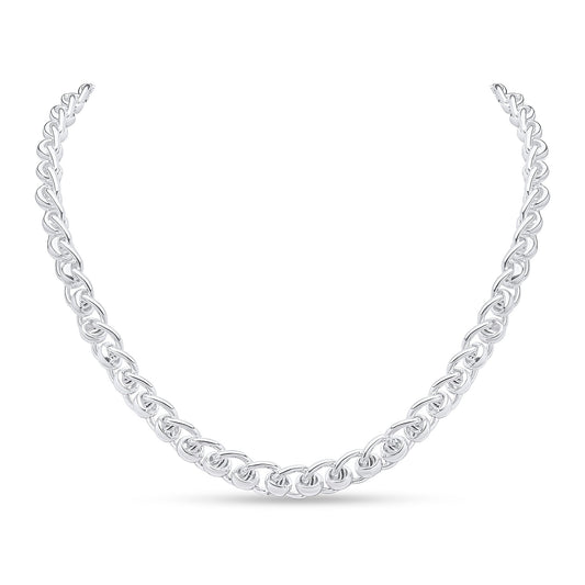 Sterling Silver 10mm Rollerball Necklace with Bolt Ring Clasp
