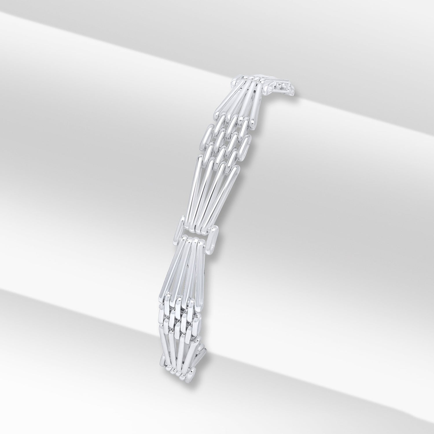 Sterling Silver 9mm Flared Gate Bracelet