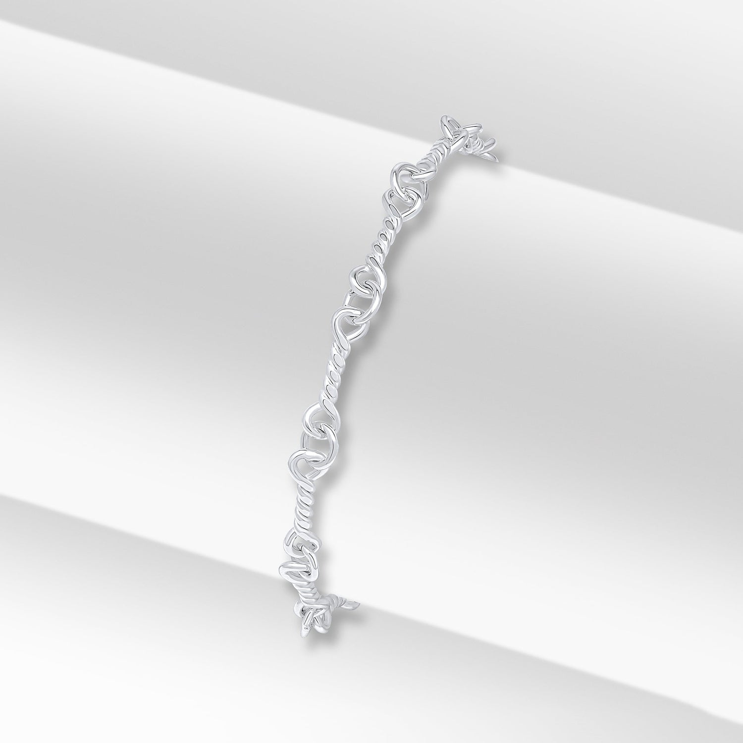 Sterling Silver 5.5mm Handmade Twist Bar Bracelet