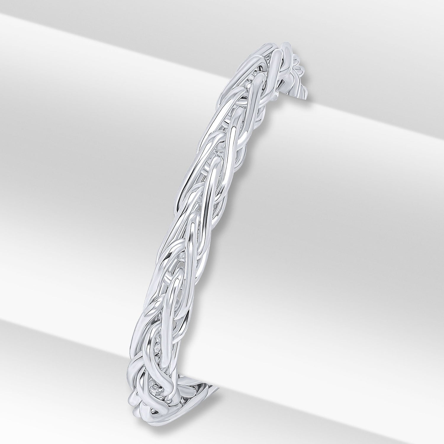 Sterling Silver 7.5mm Spiga Bracelet