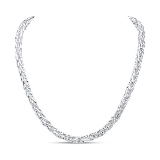 Sterling Silver 7.5mm Spiga Chain Necklace