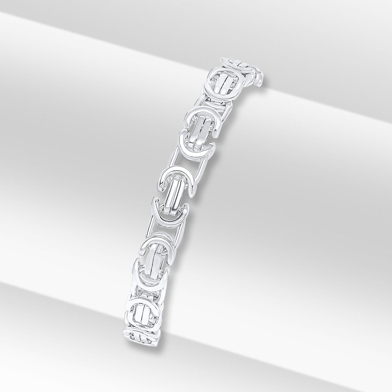 Silver 6mm Handmade Flat Byzantine Chain