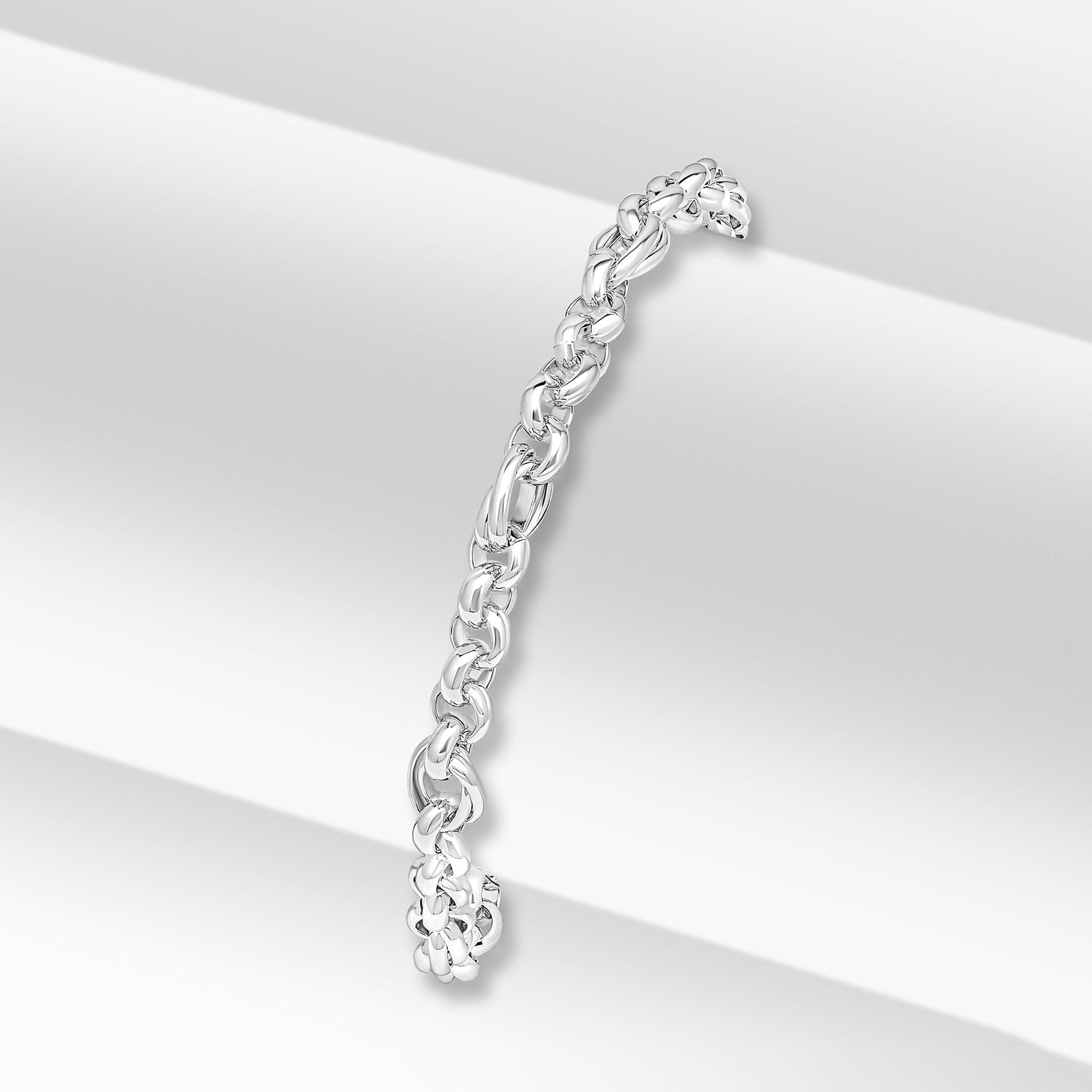 Sterling Silver 6.5mm Handmade Oval Round Belcher Bracelet