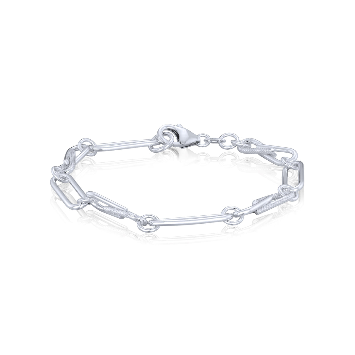 Sterling Silver Handmade Solid 6mm Infinity Oval Bracelet