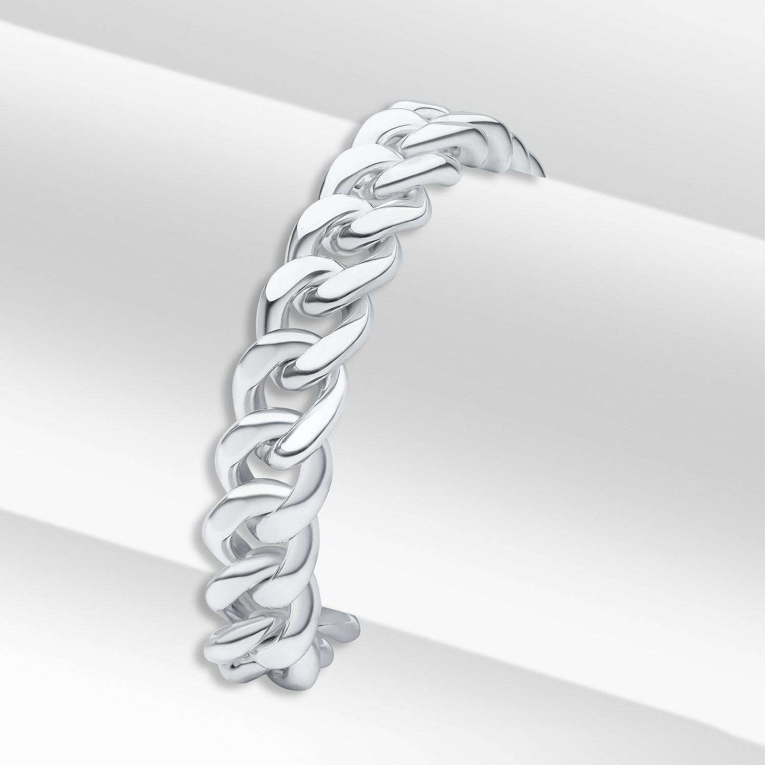 Sterling Silver 12mm Curb Bracelet