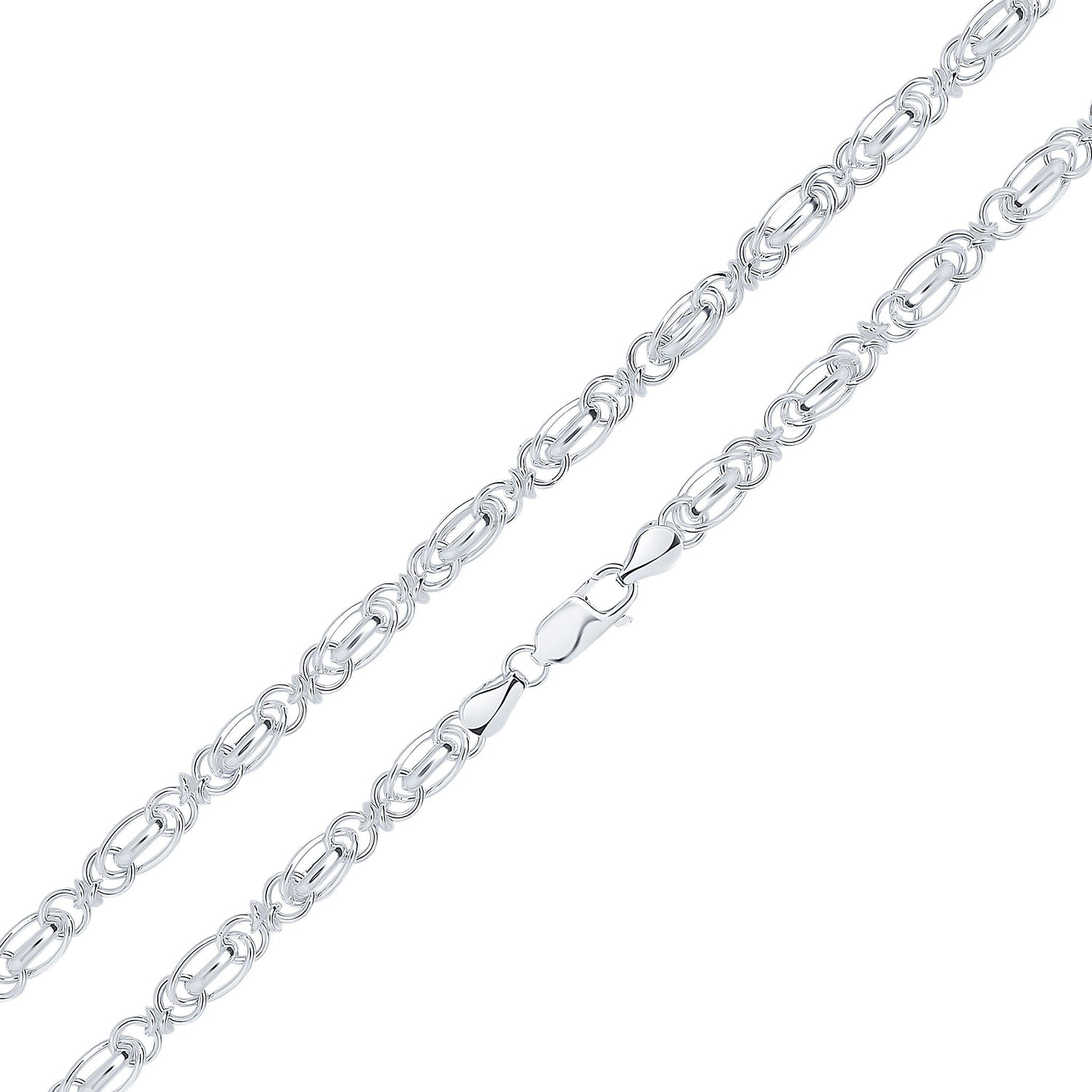 Sterling Silver 7mm Knot Twist Bracelet