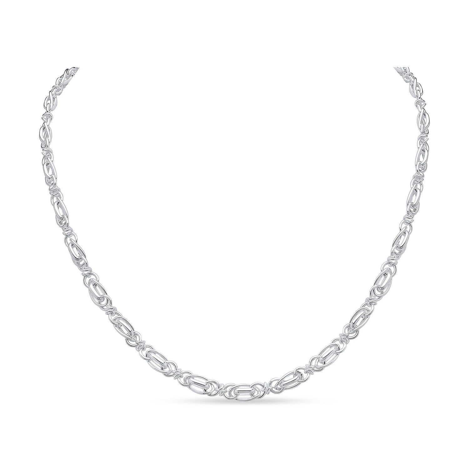 Sterling Silver 7mm Knot Twist Necklace