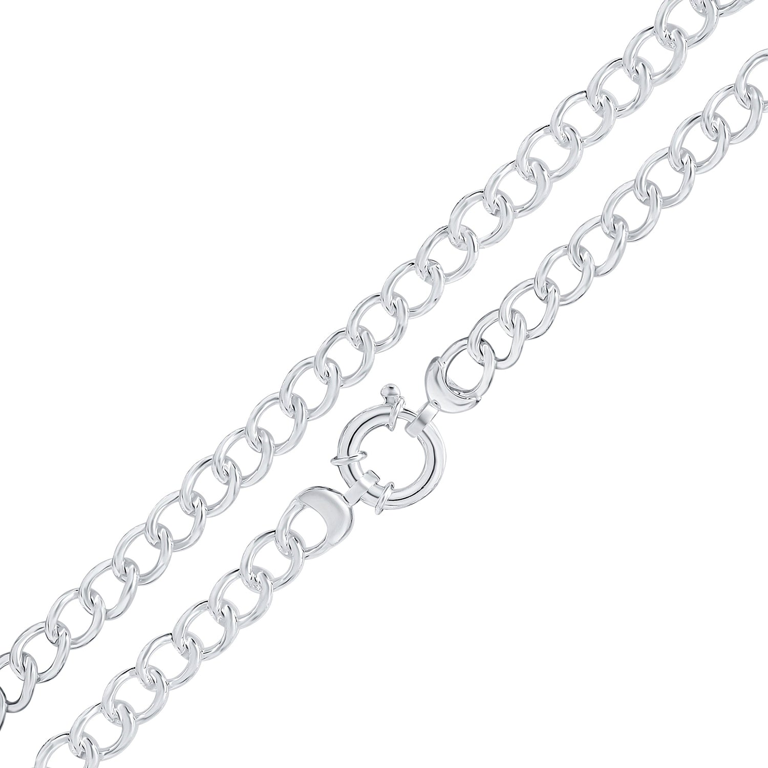 Sterling Silver 9mm Curb Bracelet