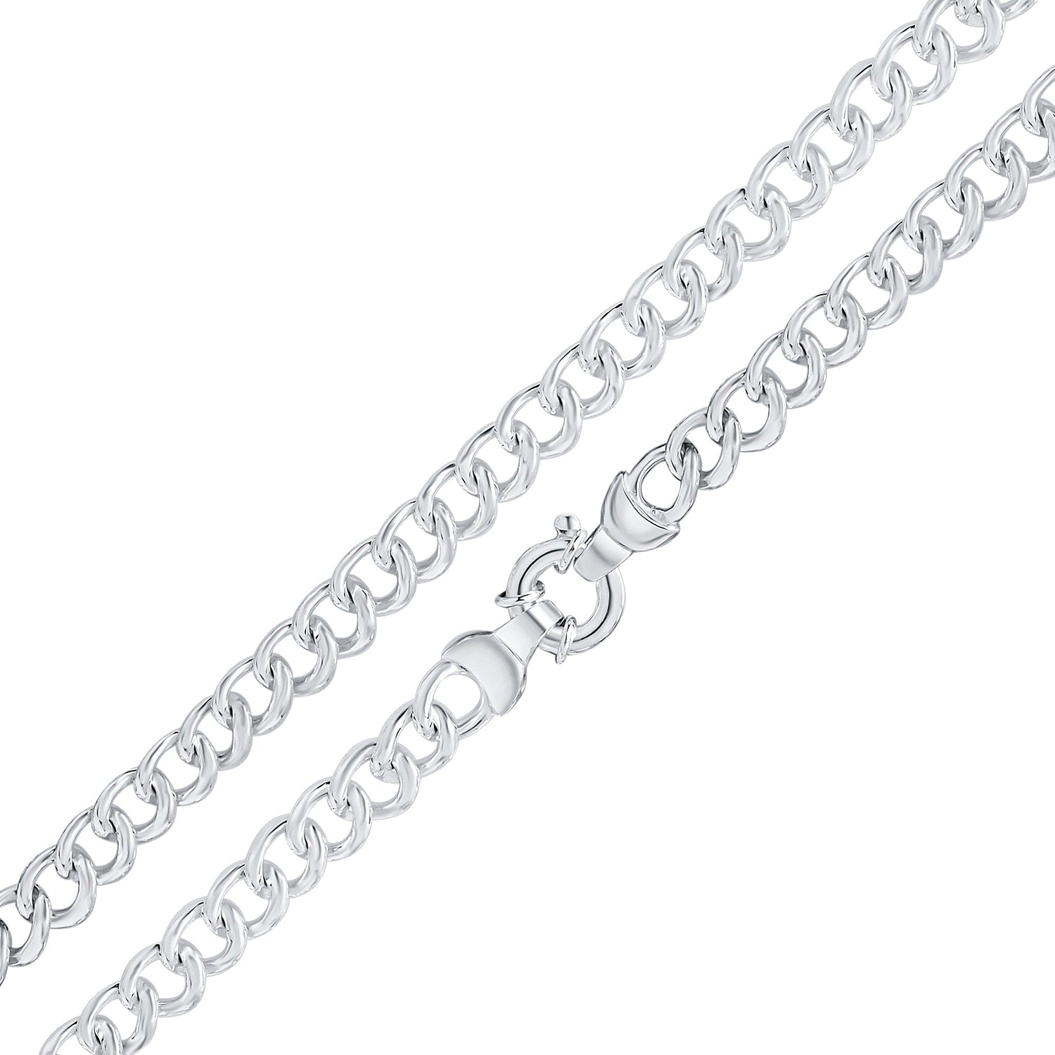 Sterling Silver 8mm Curb Bracelet