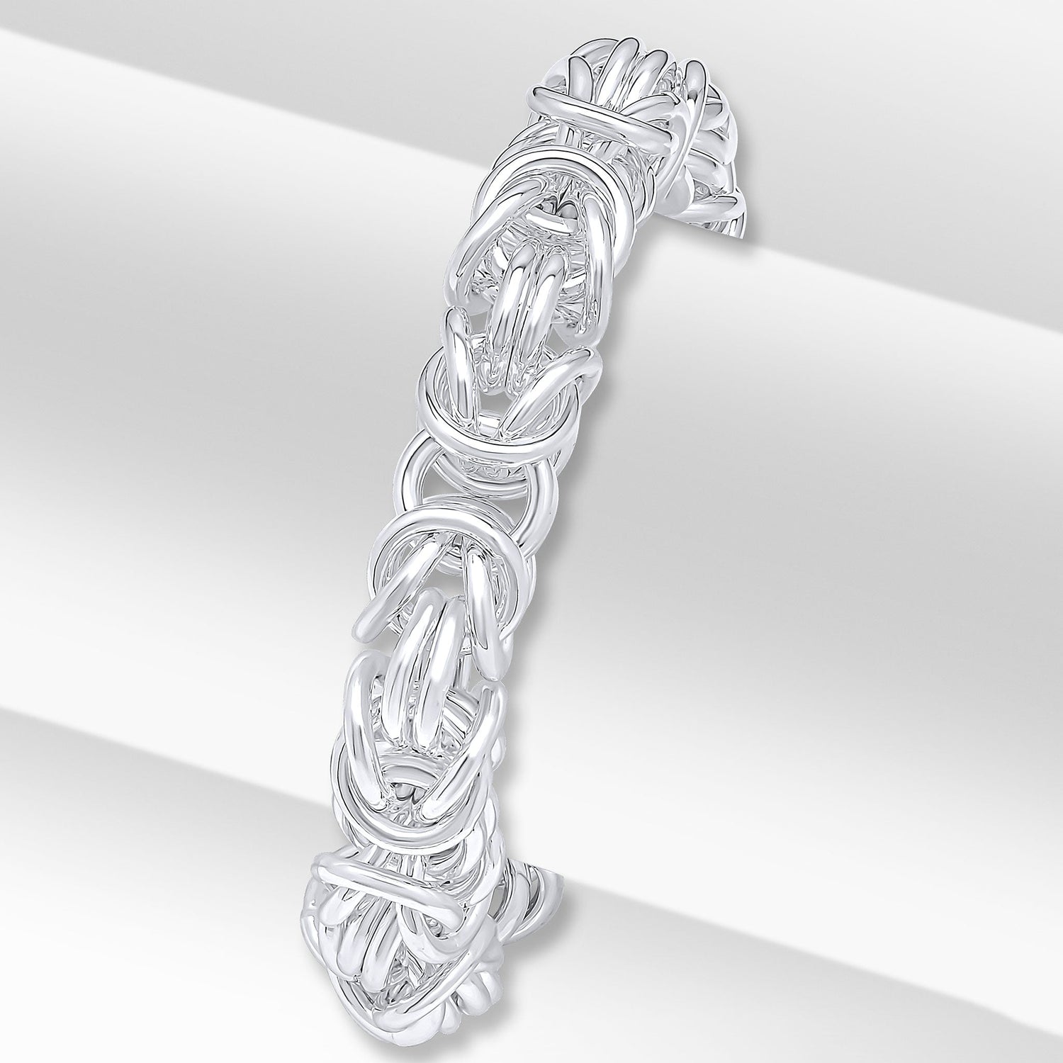Silver 11mm Handmade Byzantine Chain