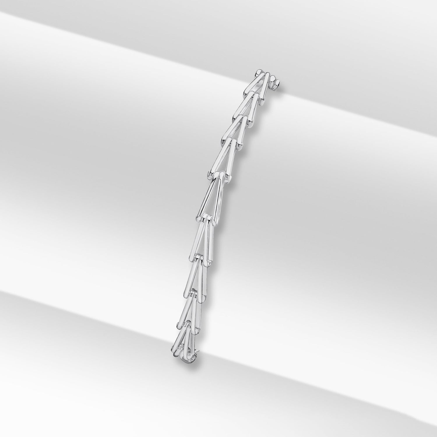 Sterling Silver Handmade Solid 5mm Chevron Bracelet