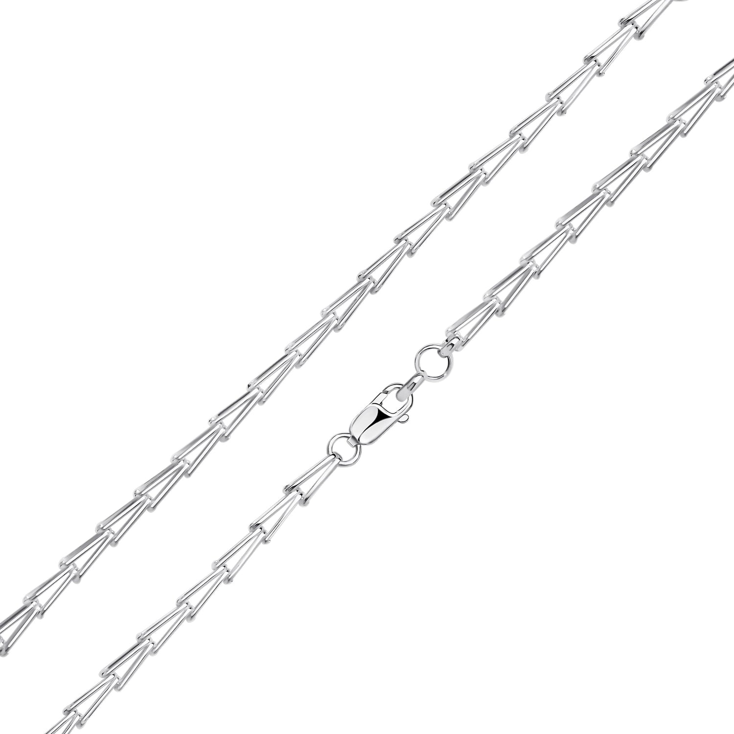 Sterling Silver Handmade Solid 5mm Chevron Bracelet