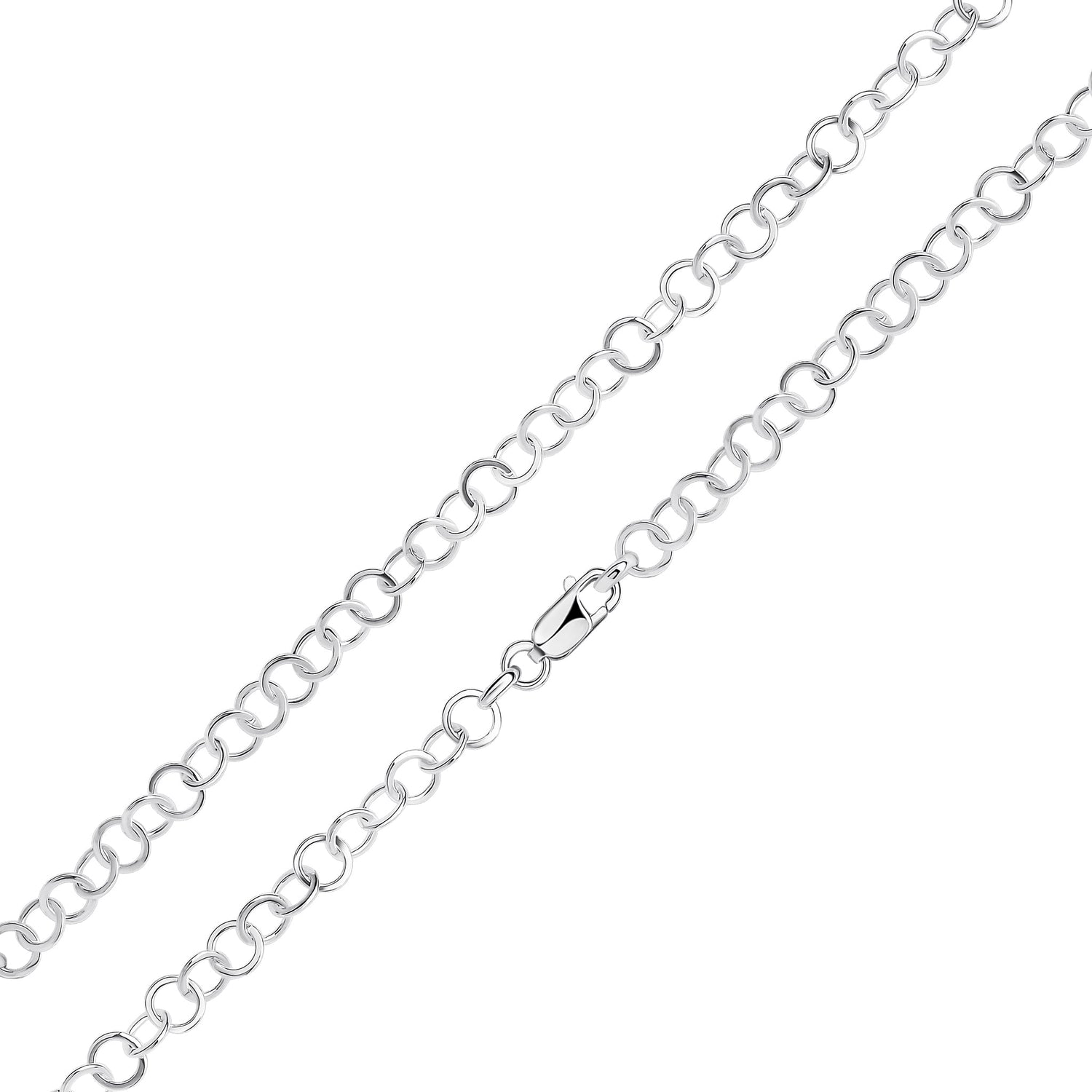 Sterling Silver Handmade Solid 6.8mm Flat Circle Bracelet