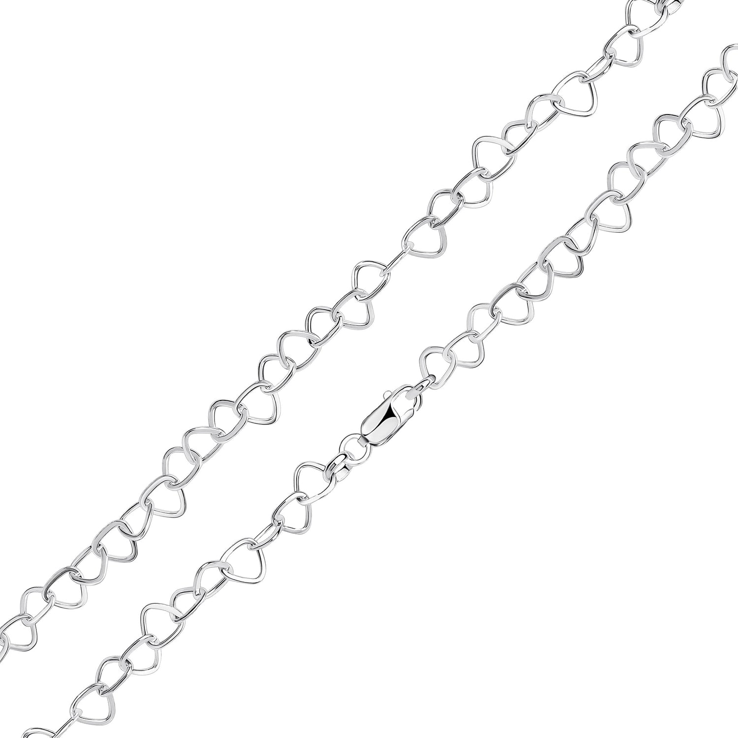 Sterling Silver Handmade Solid Flat Triangle Chain Bracelet